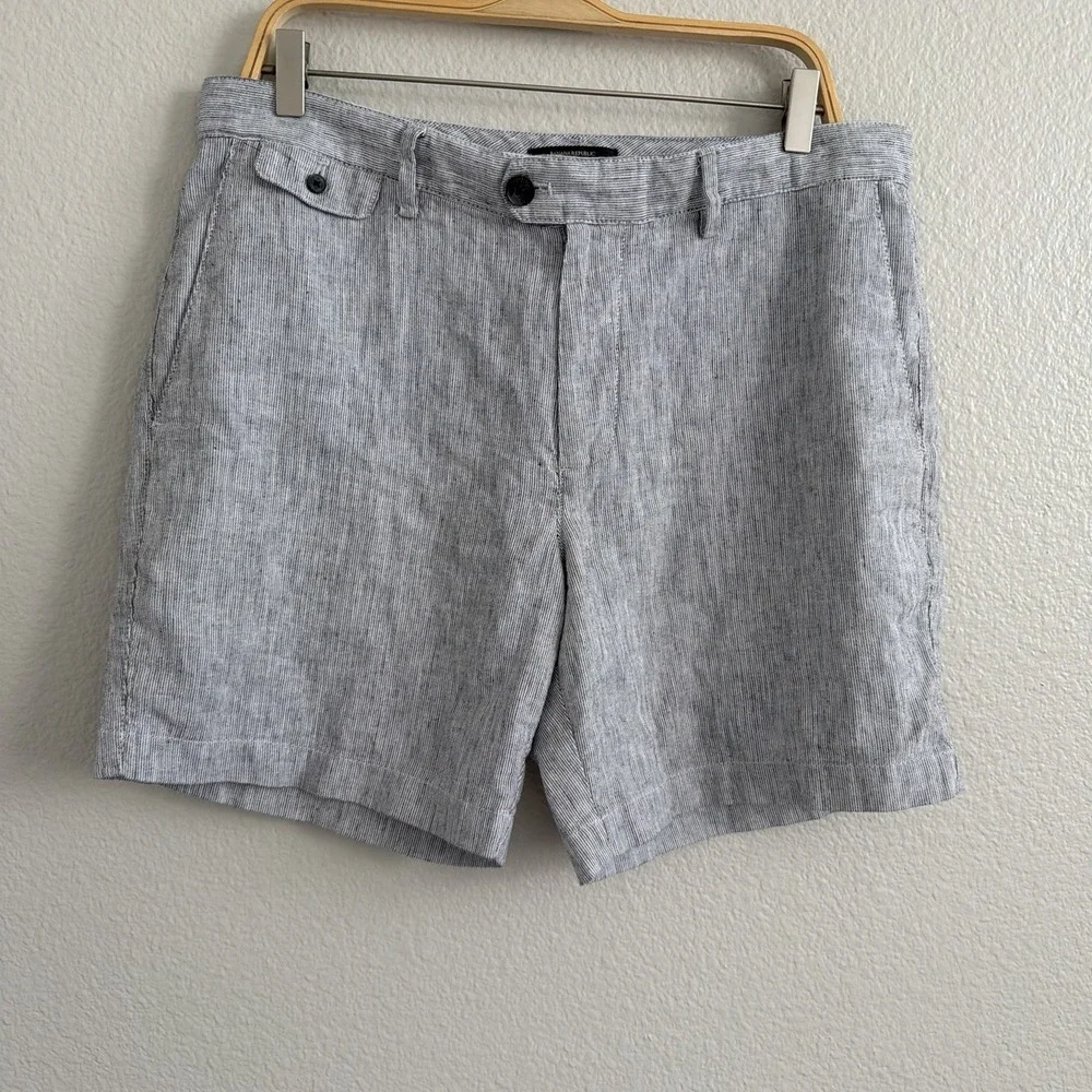 Banana Republic Men's Sz 33 Linen BLend Shorts Coastal Preppy Summer Old Money